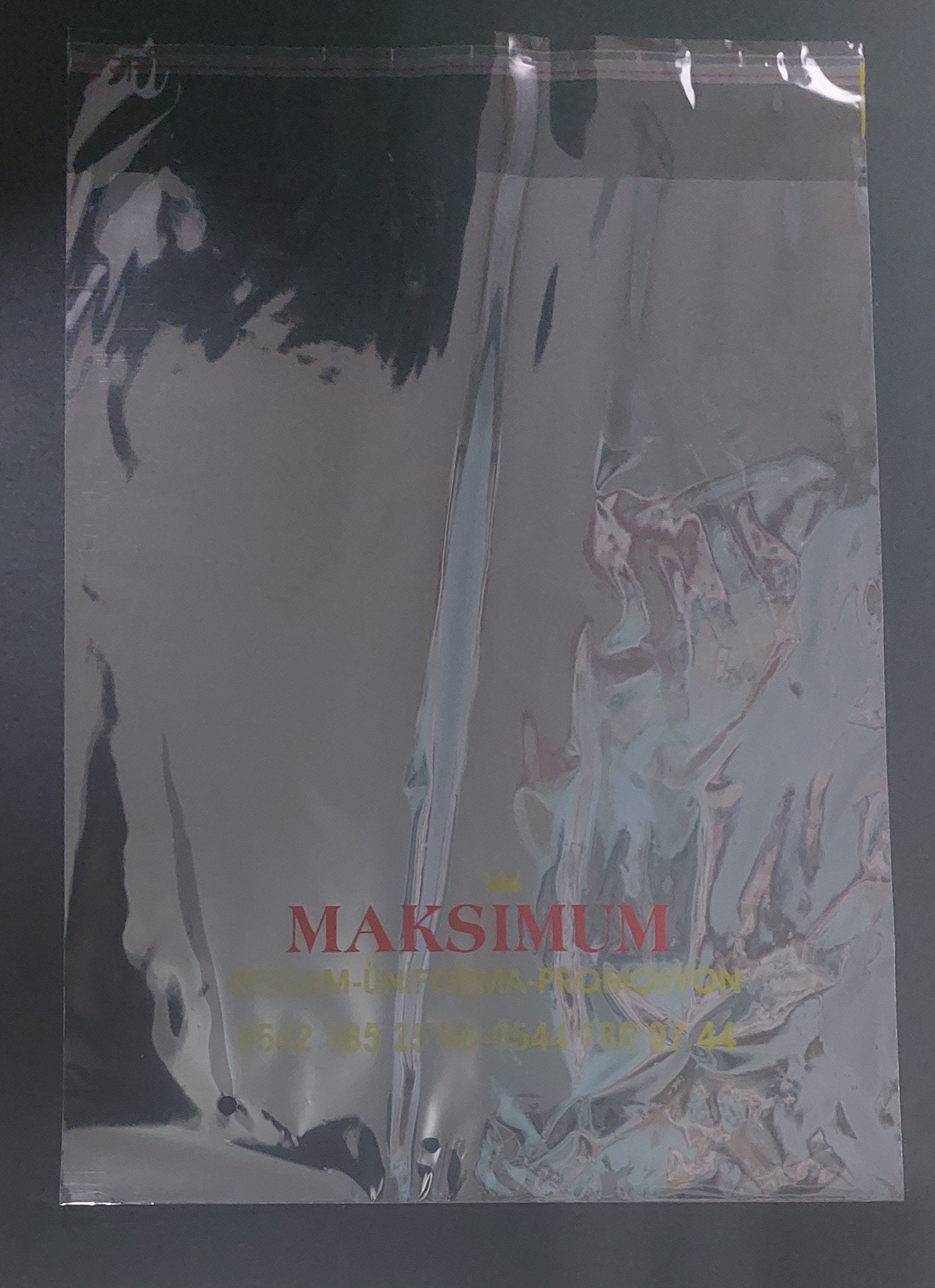 BASKILI BANTLI ŞEFFAF POŞET -BASKILI JELATİN POŞET